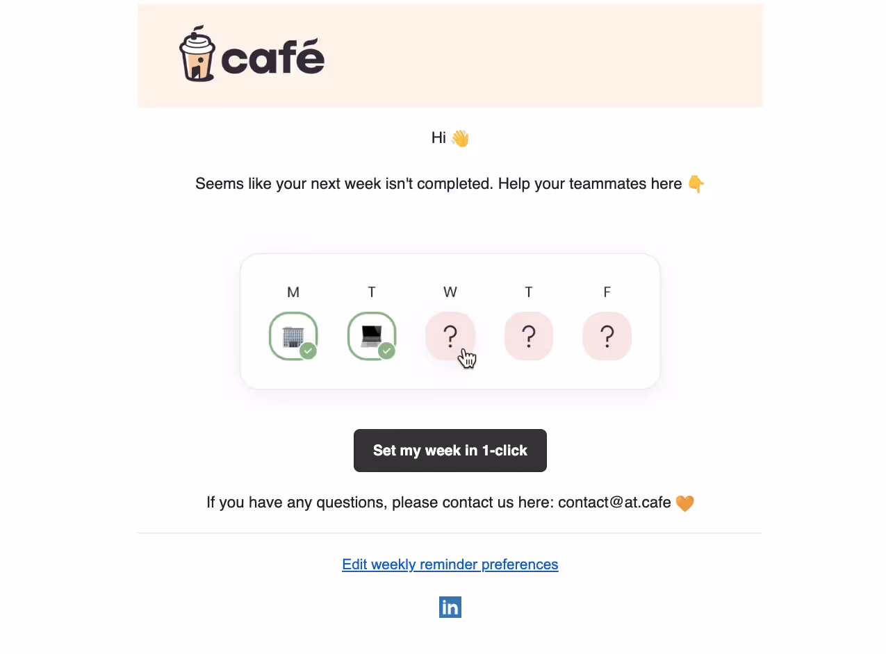 Café Activation Emails