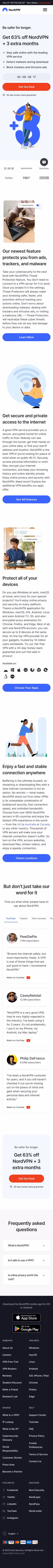 Nord VPN Landing Page