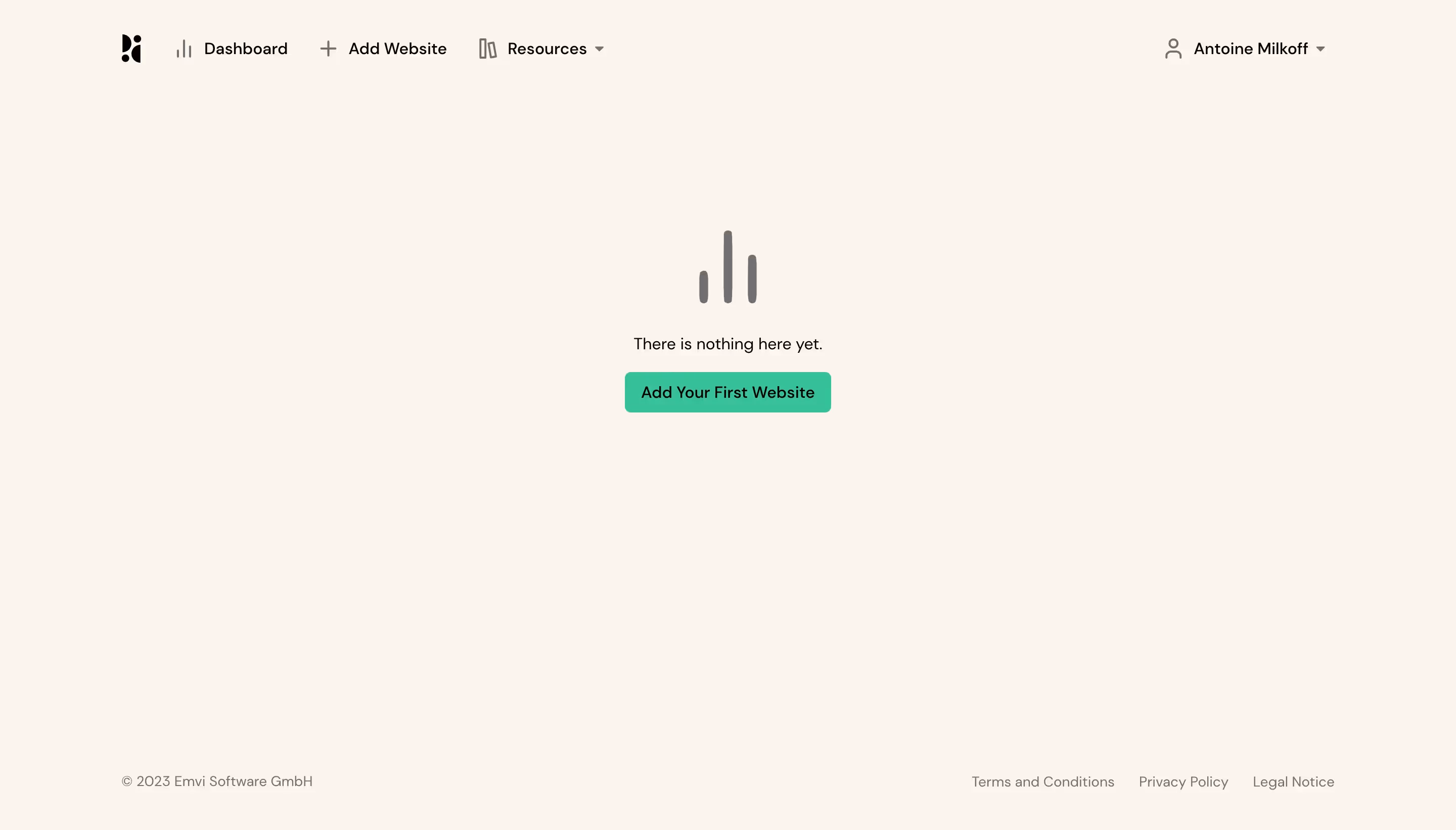 Pirsch Analytics Empty State