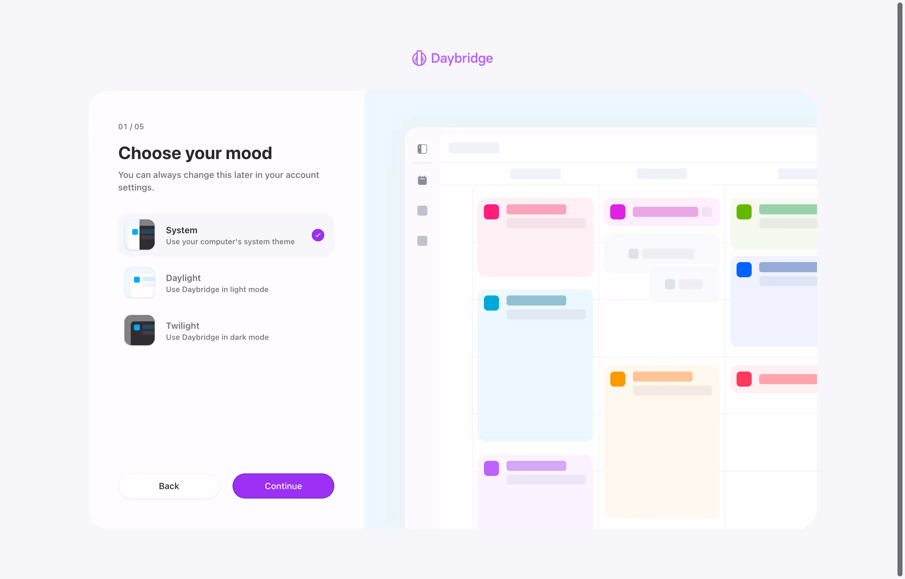 Daybridge User Onboarding