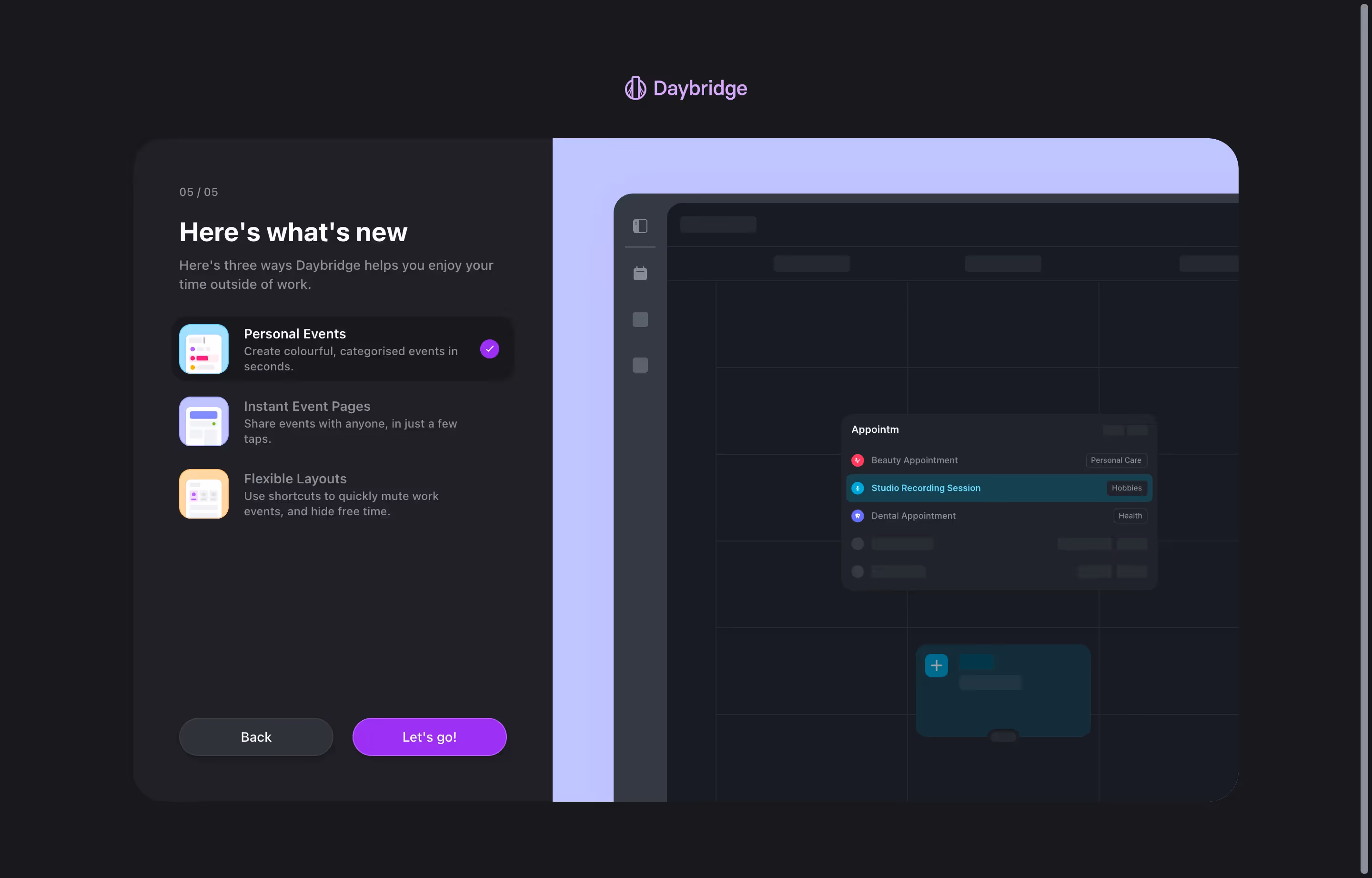 Daybridge User Onboarding