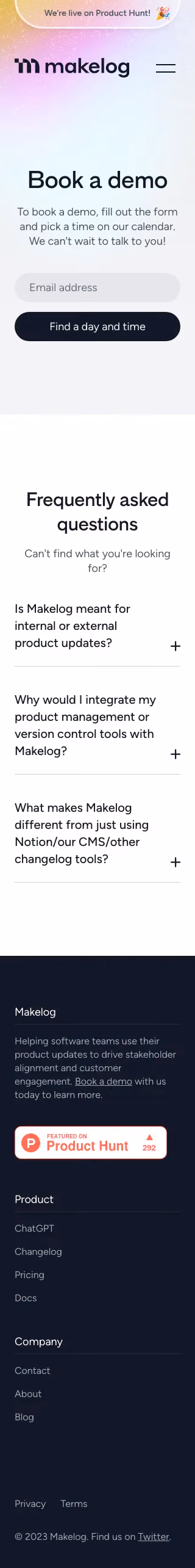 Makelog Demo Request