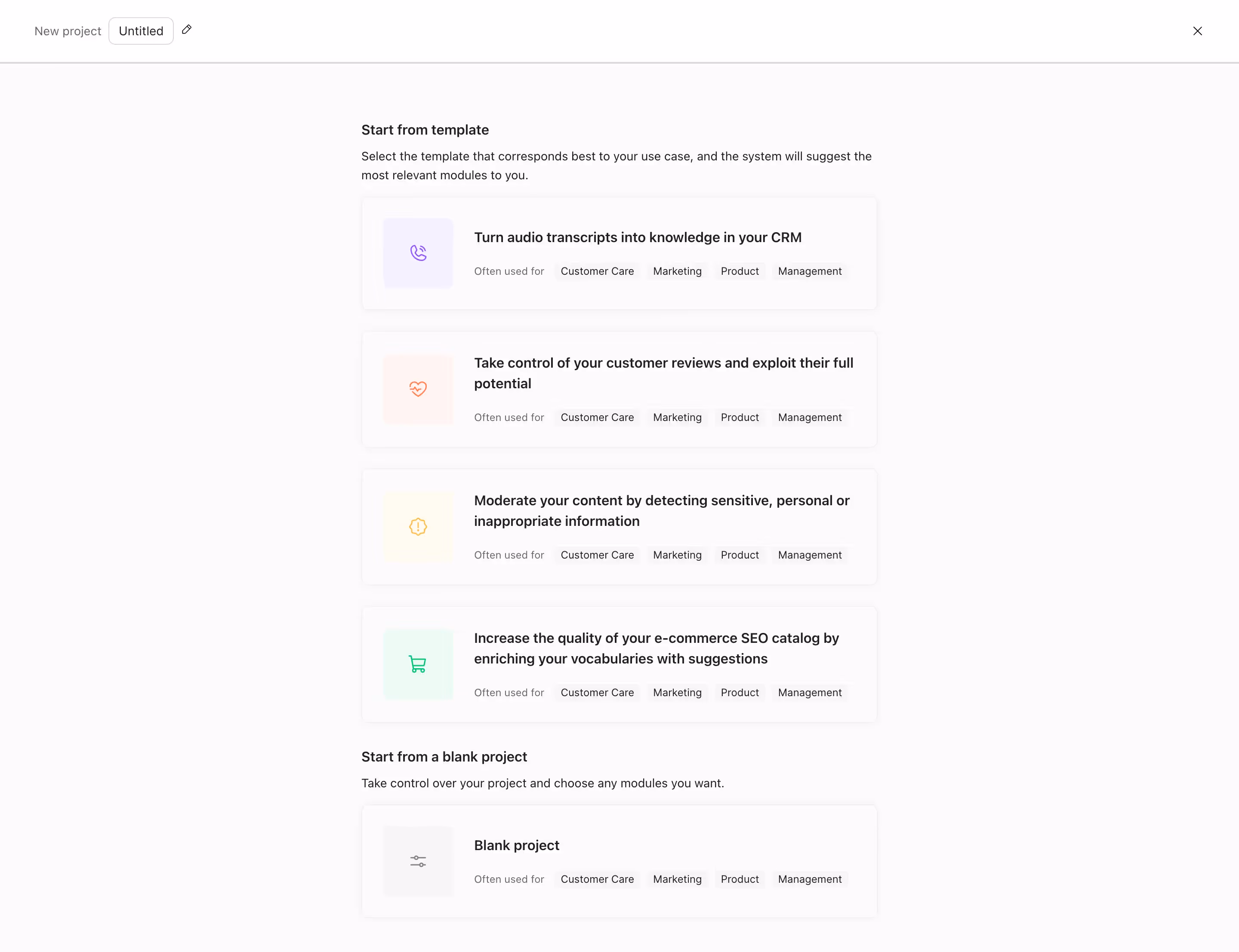 Lettria Create A Project