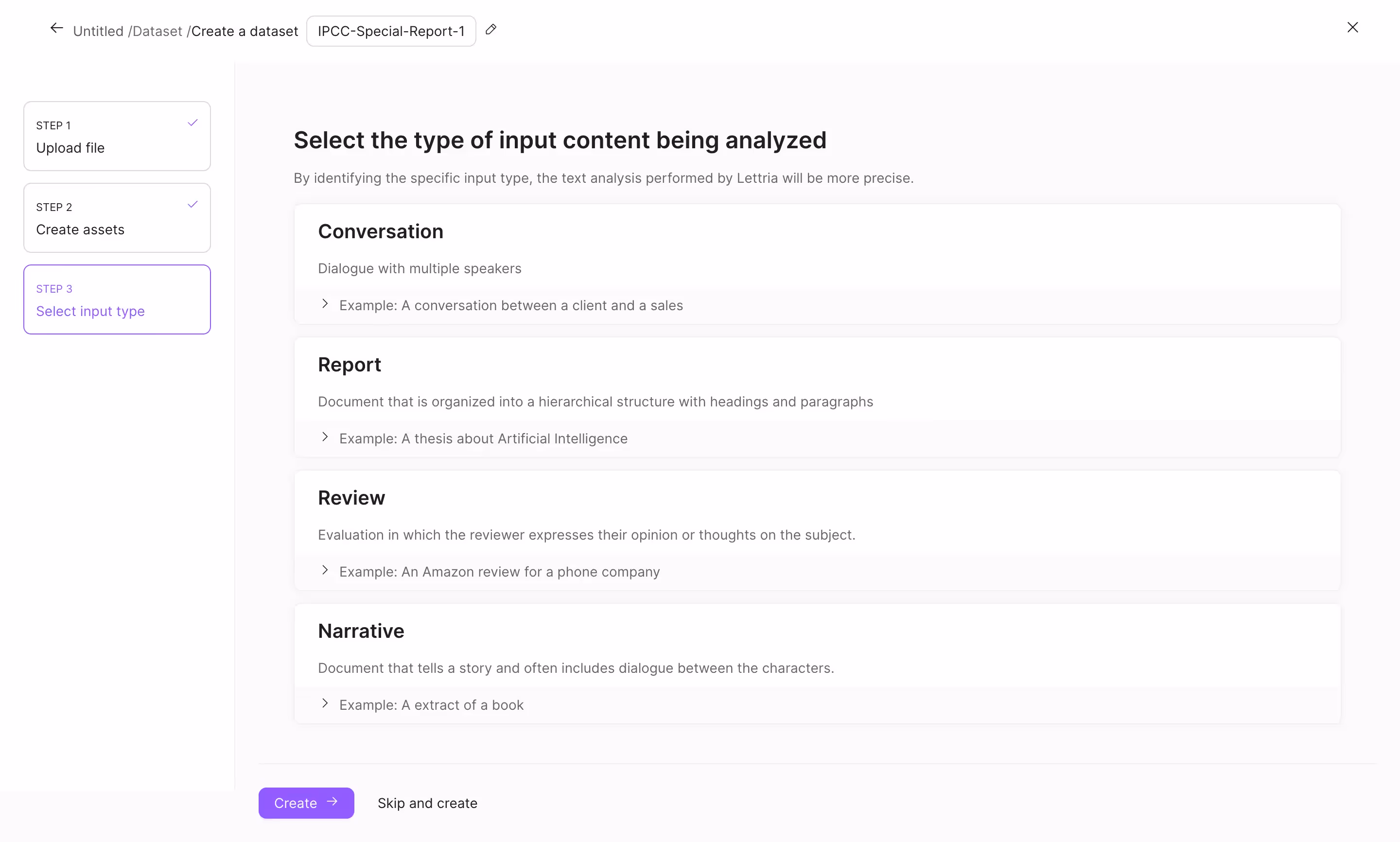 Lettria Create A Dataset