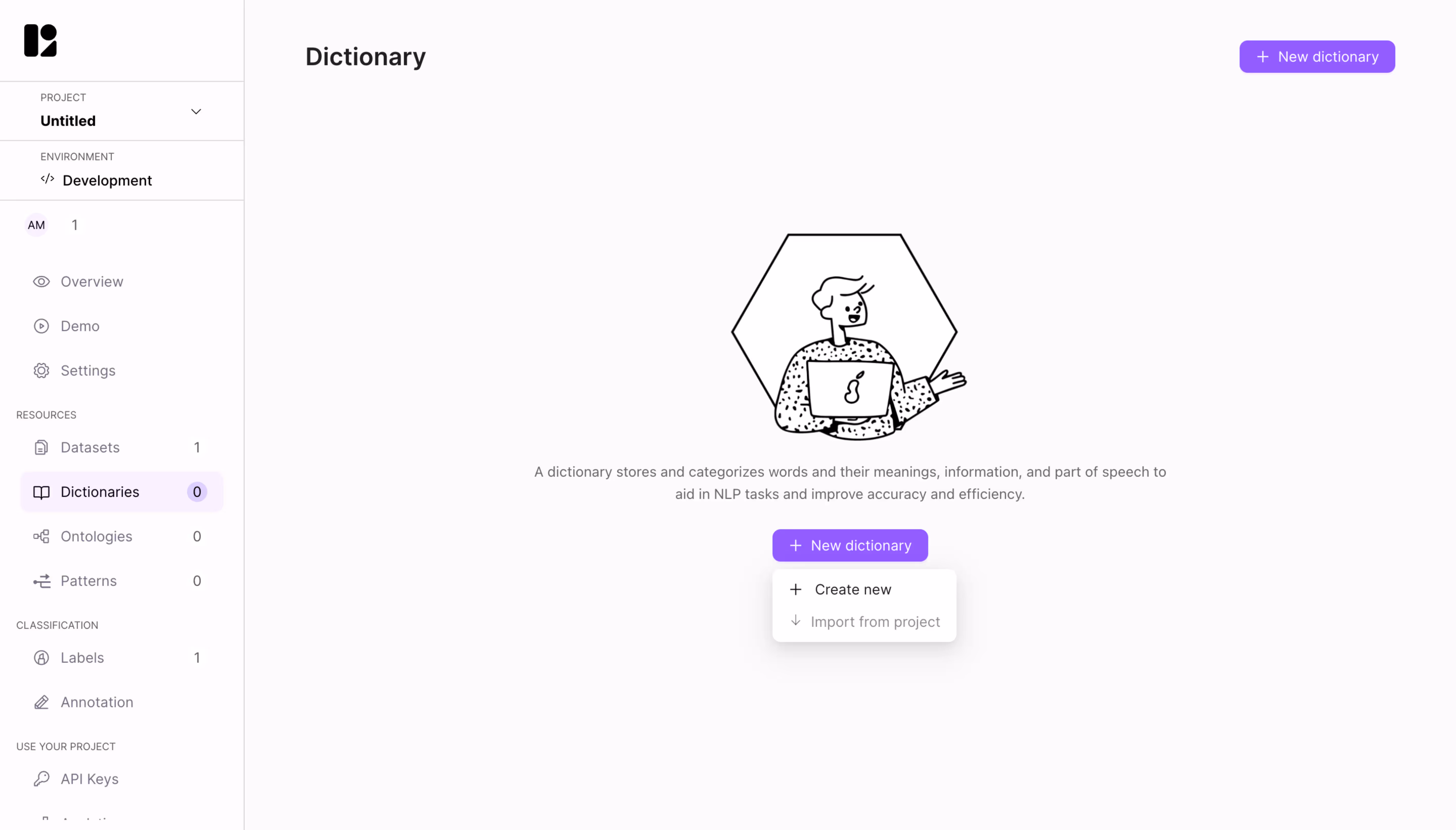 Lettria Create A Dictionary
