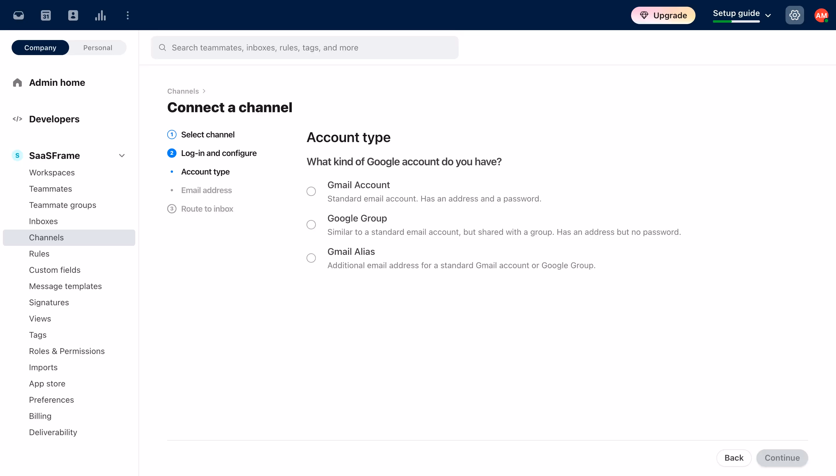 Front Connect A Channel