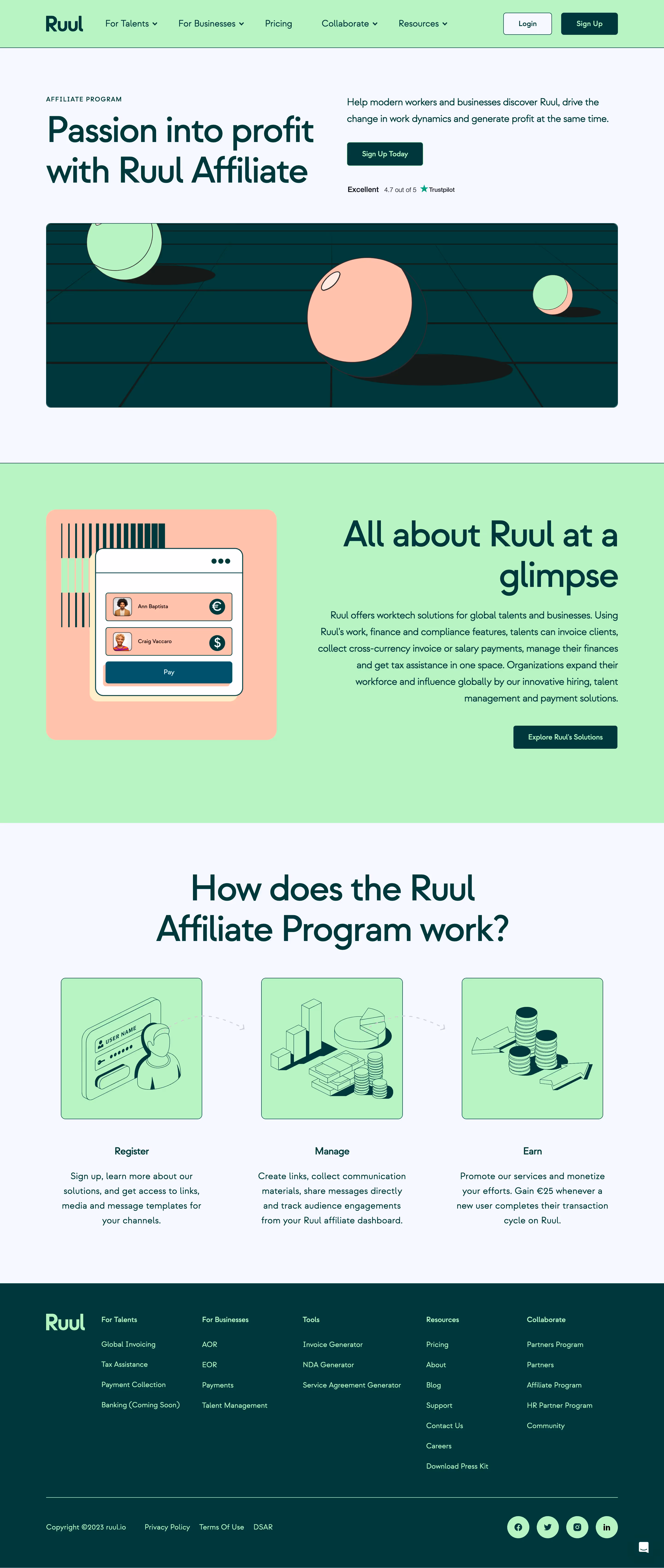Ruul Affiliate Page
