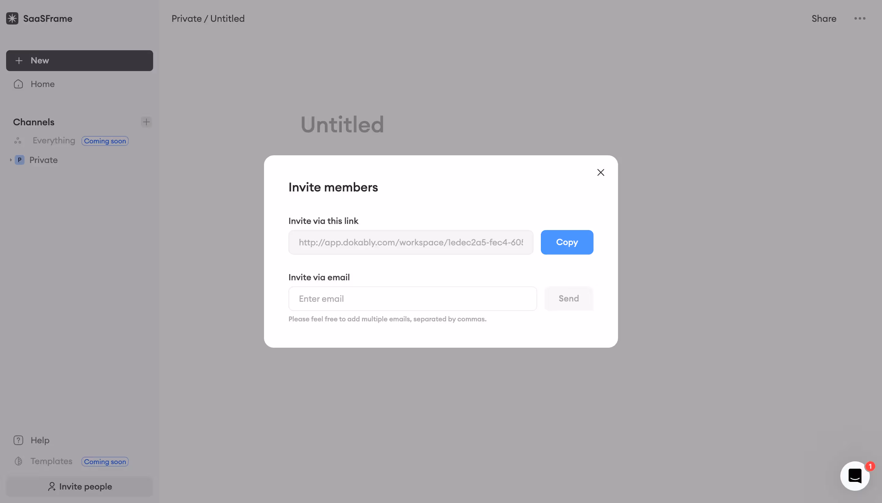 Dokably Invite Team Members