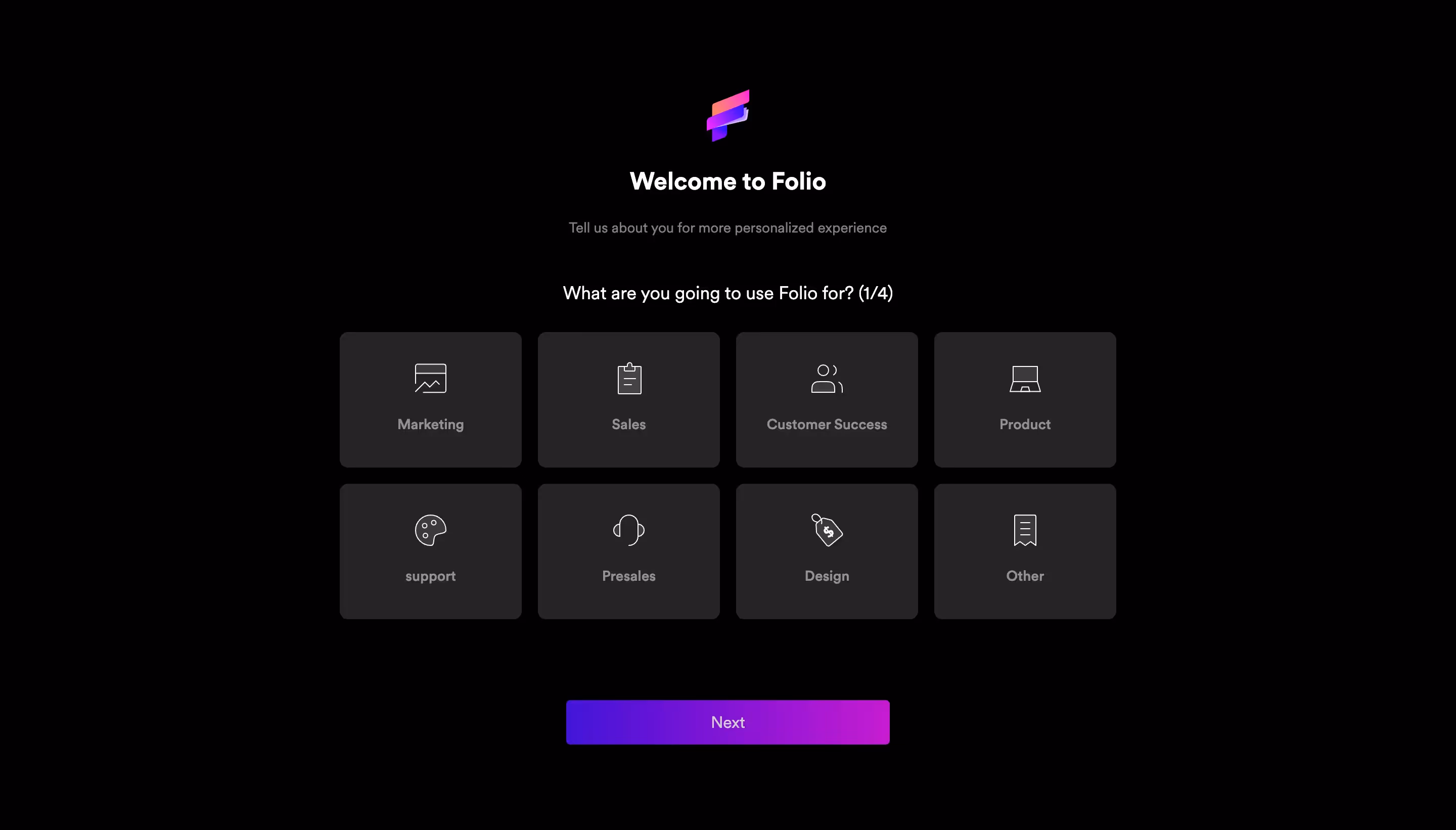 Folio Account Setup