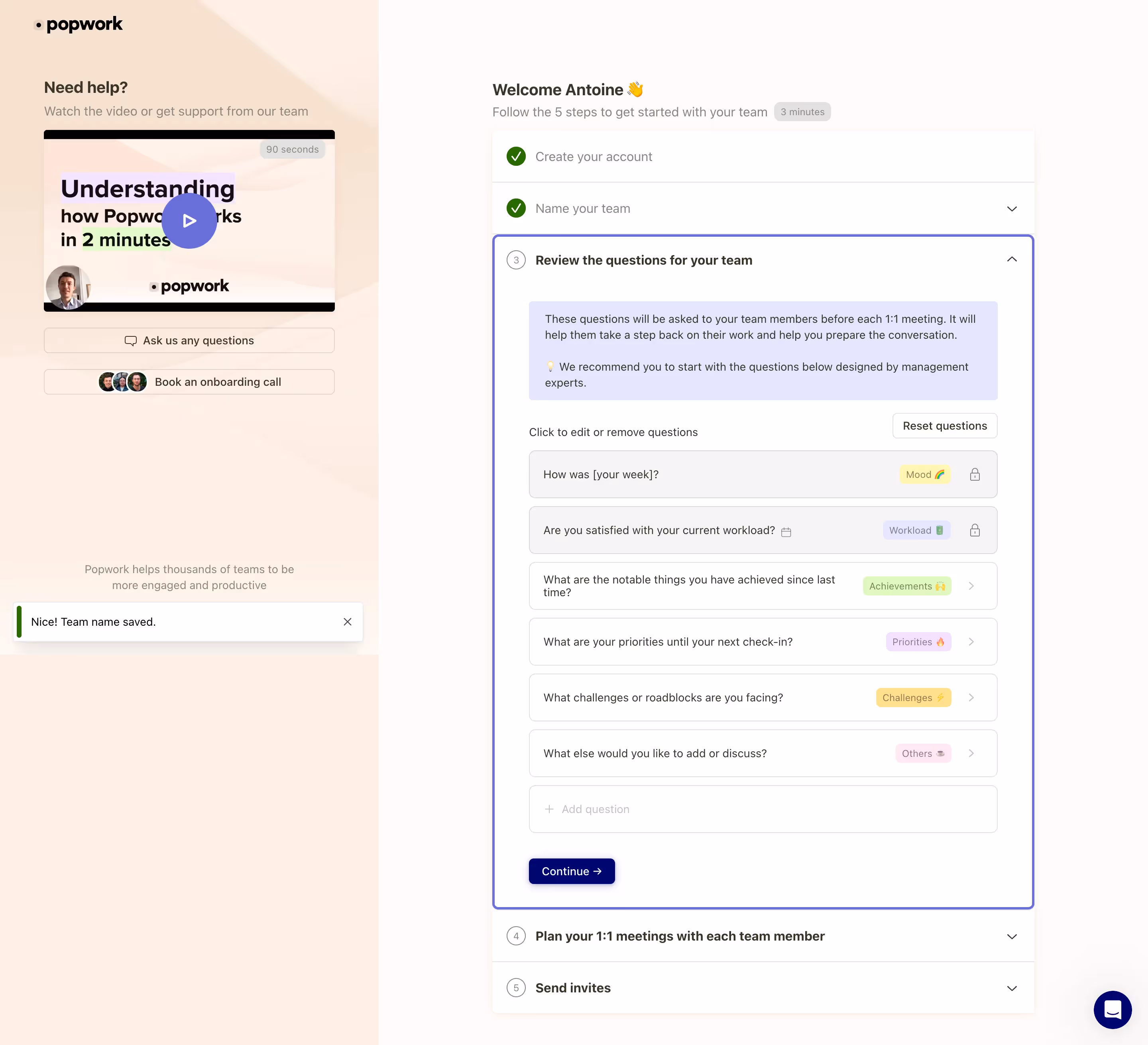 Popwork Account Setup