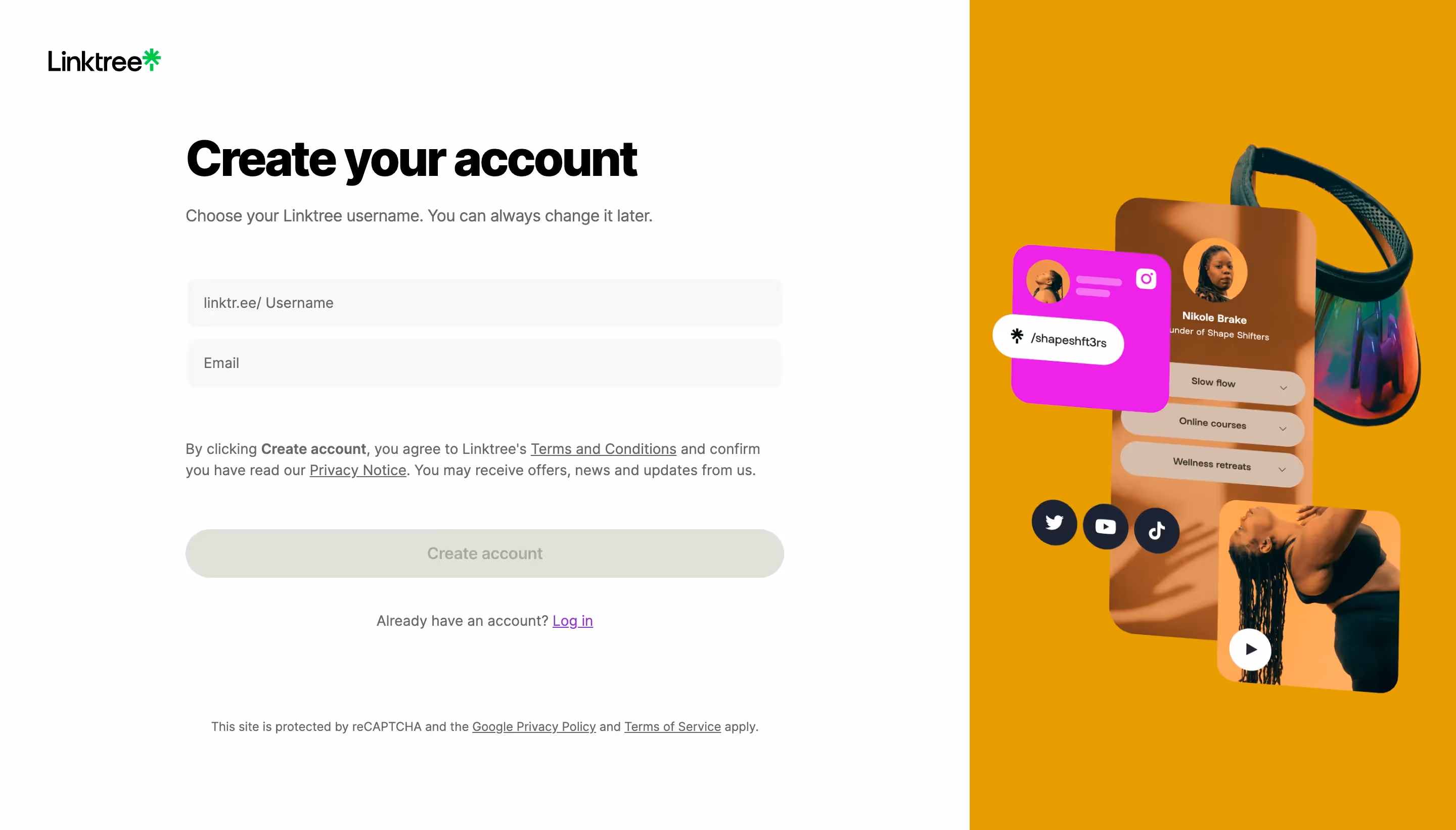 Linktree Signup