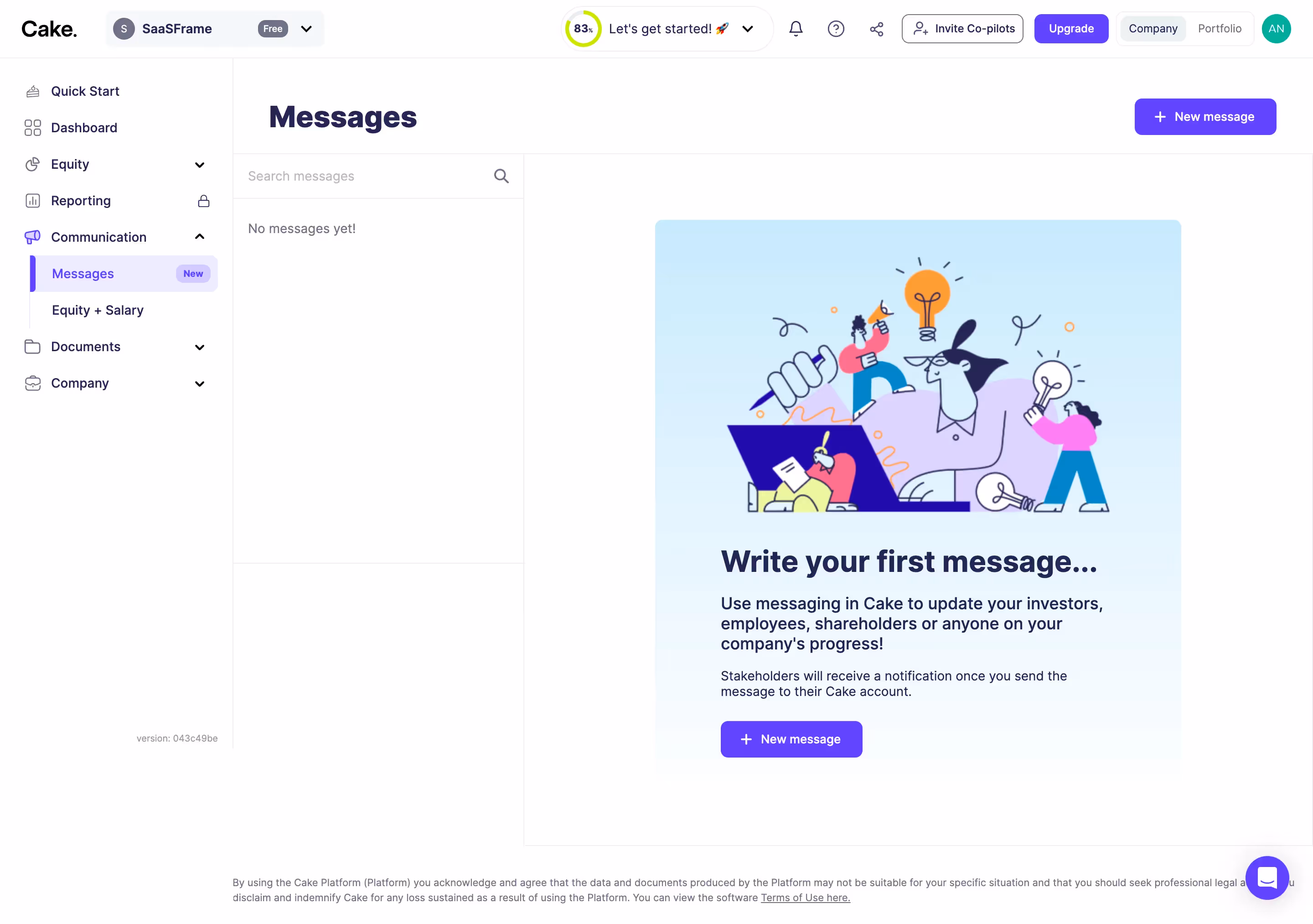 Cake Equity Empty Inbox