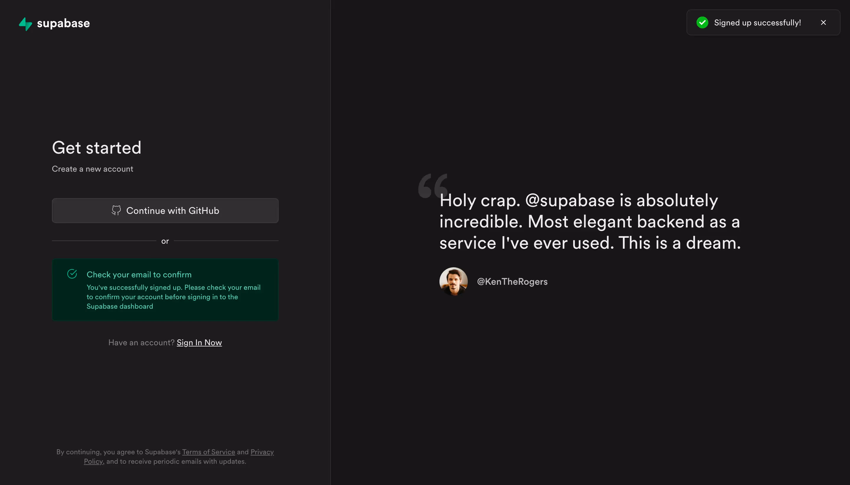 Supabase Verification