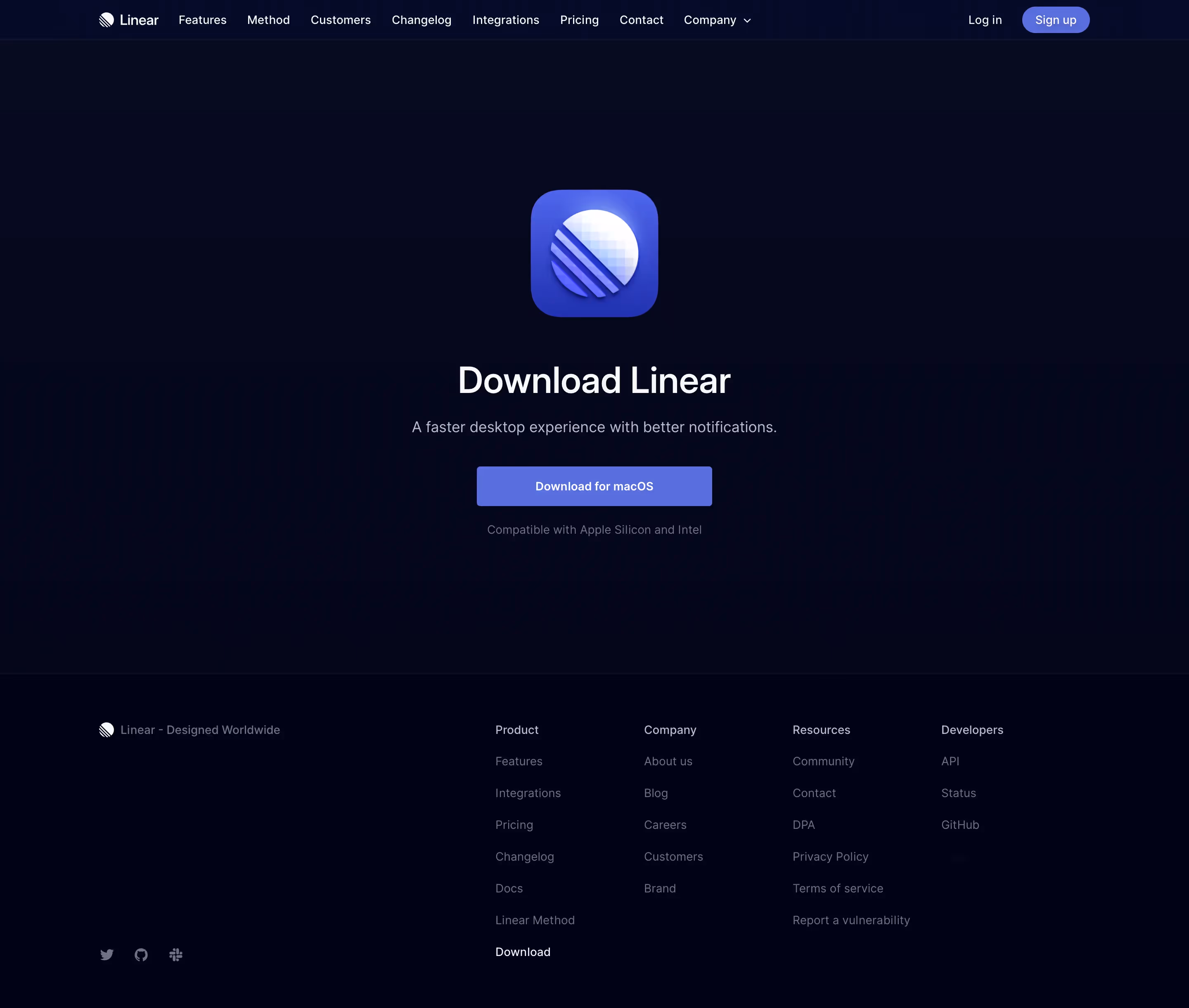 Linear Download Page