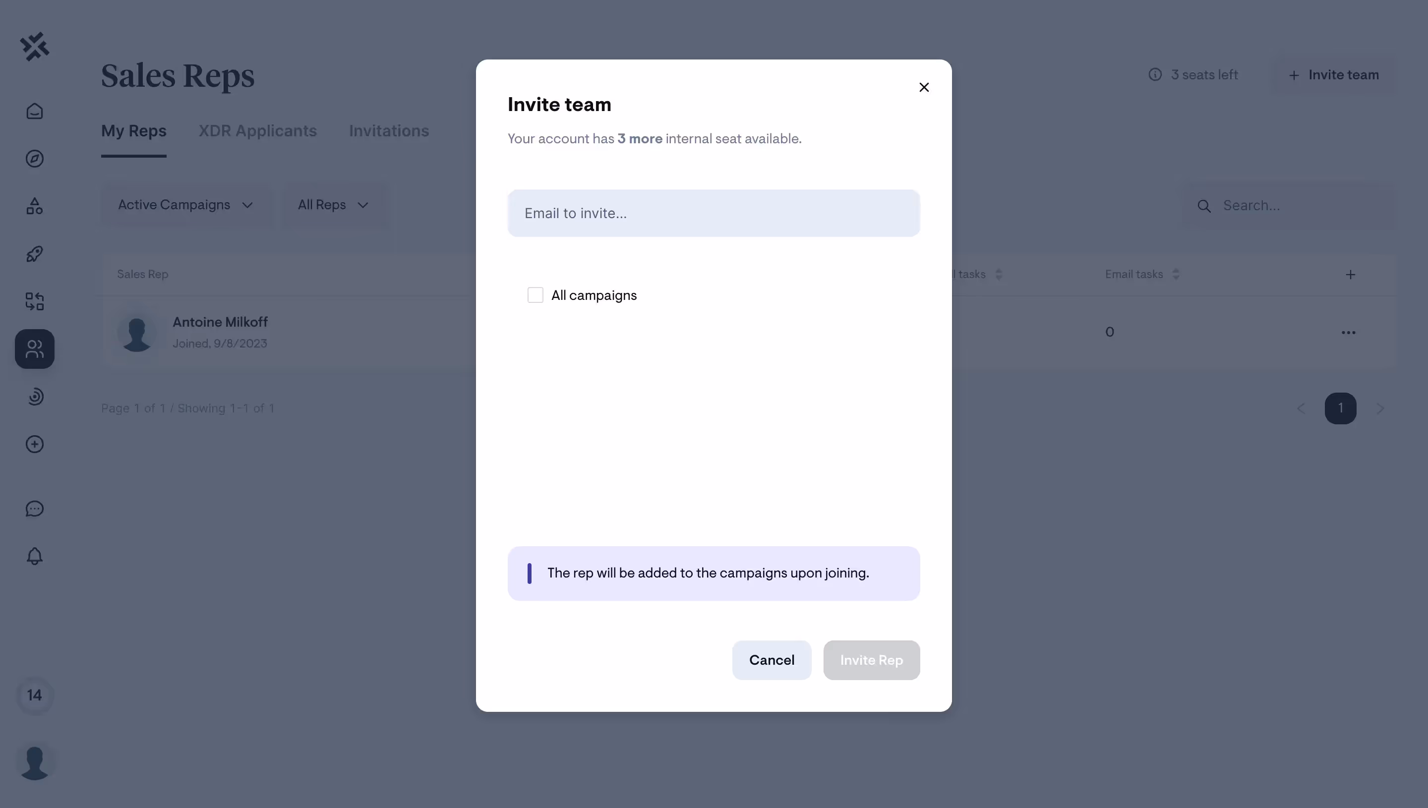 Sellx Invite Team Members
