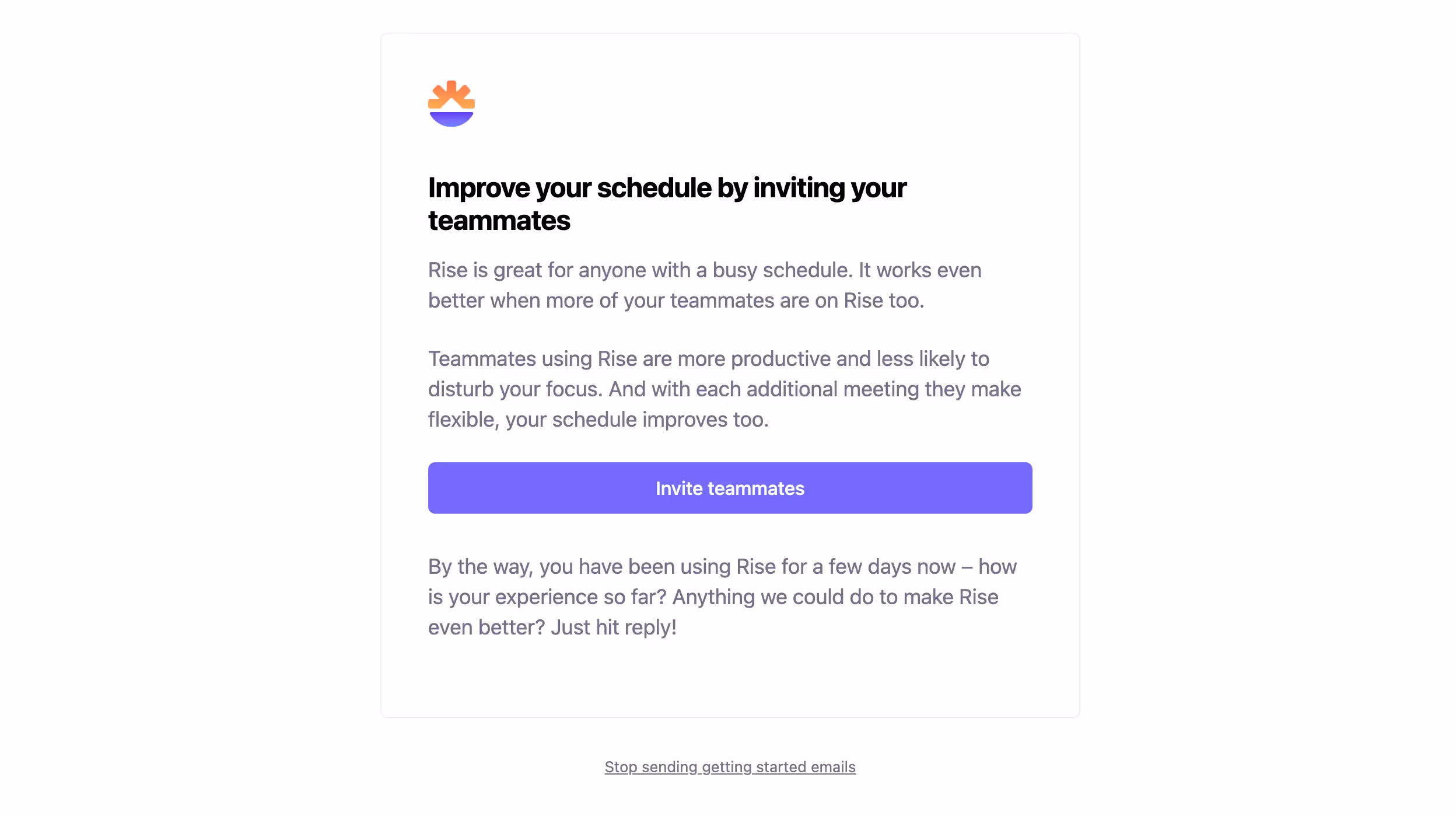 Rise Invite Your Team Emails