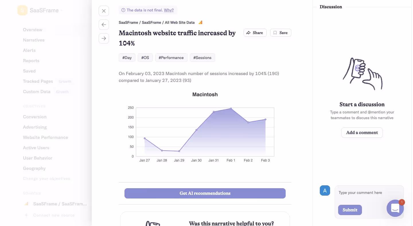 Narrative BI graph