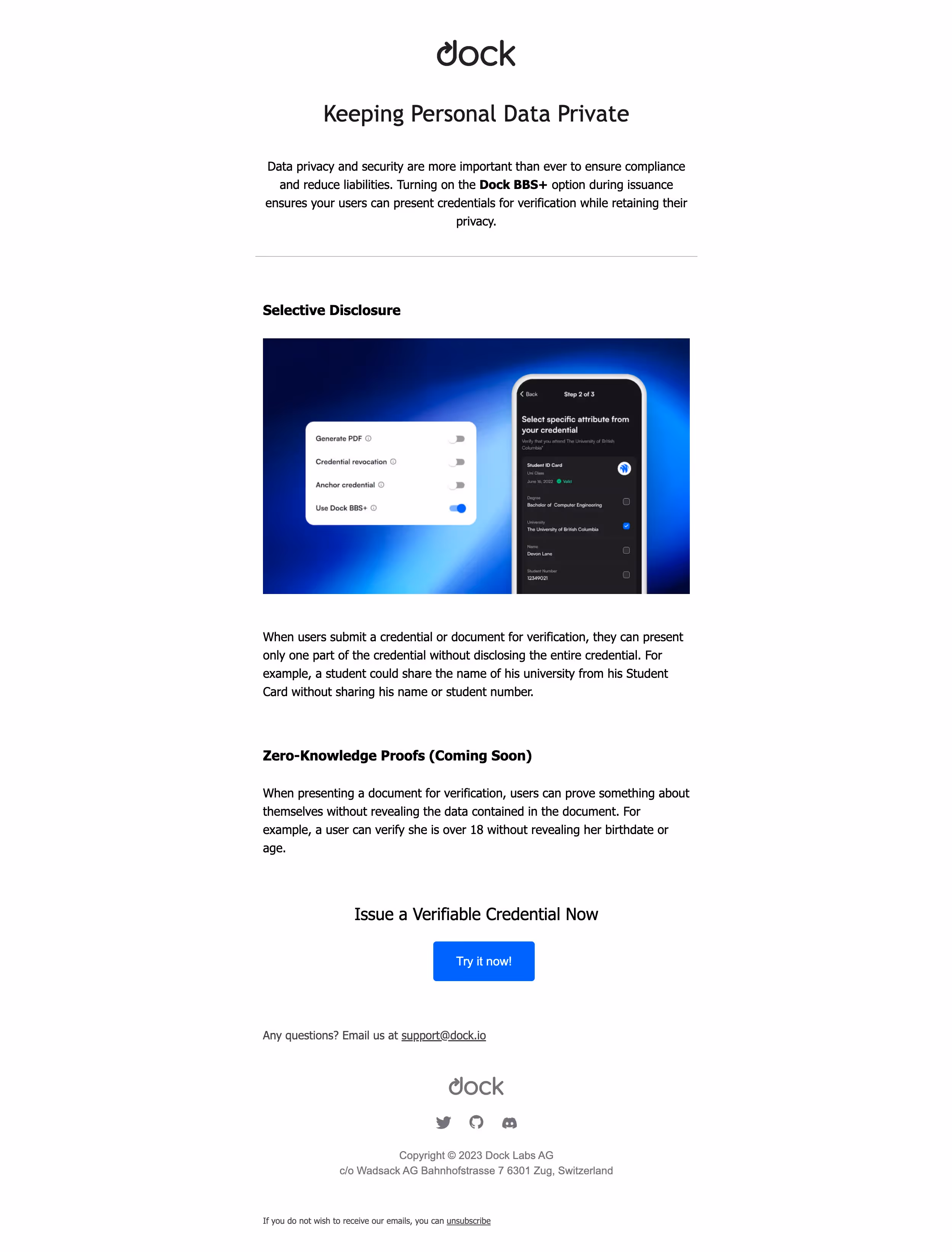 Dock Onboarding Email