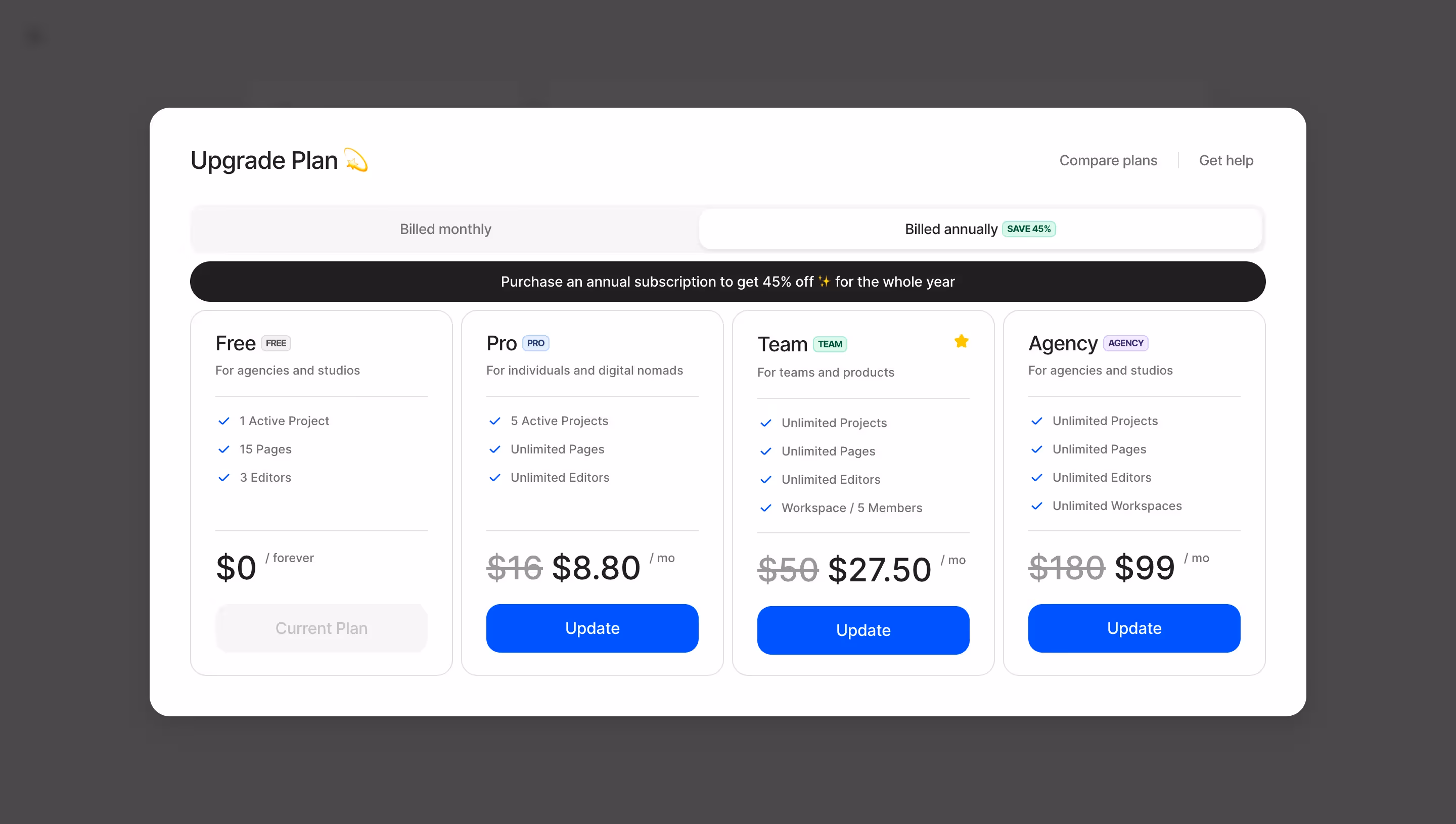 FlowMapp Upgrade Plan