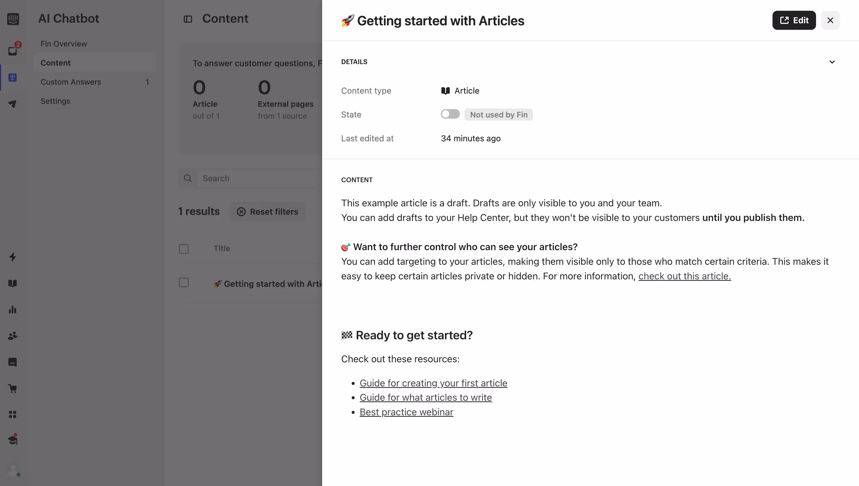 Intercom Content Details