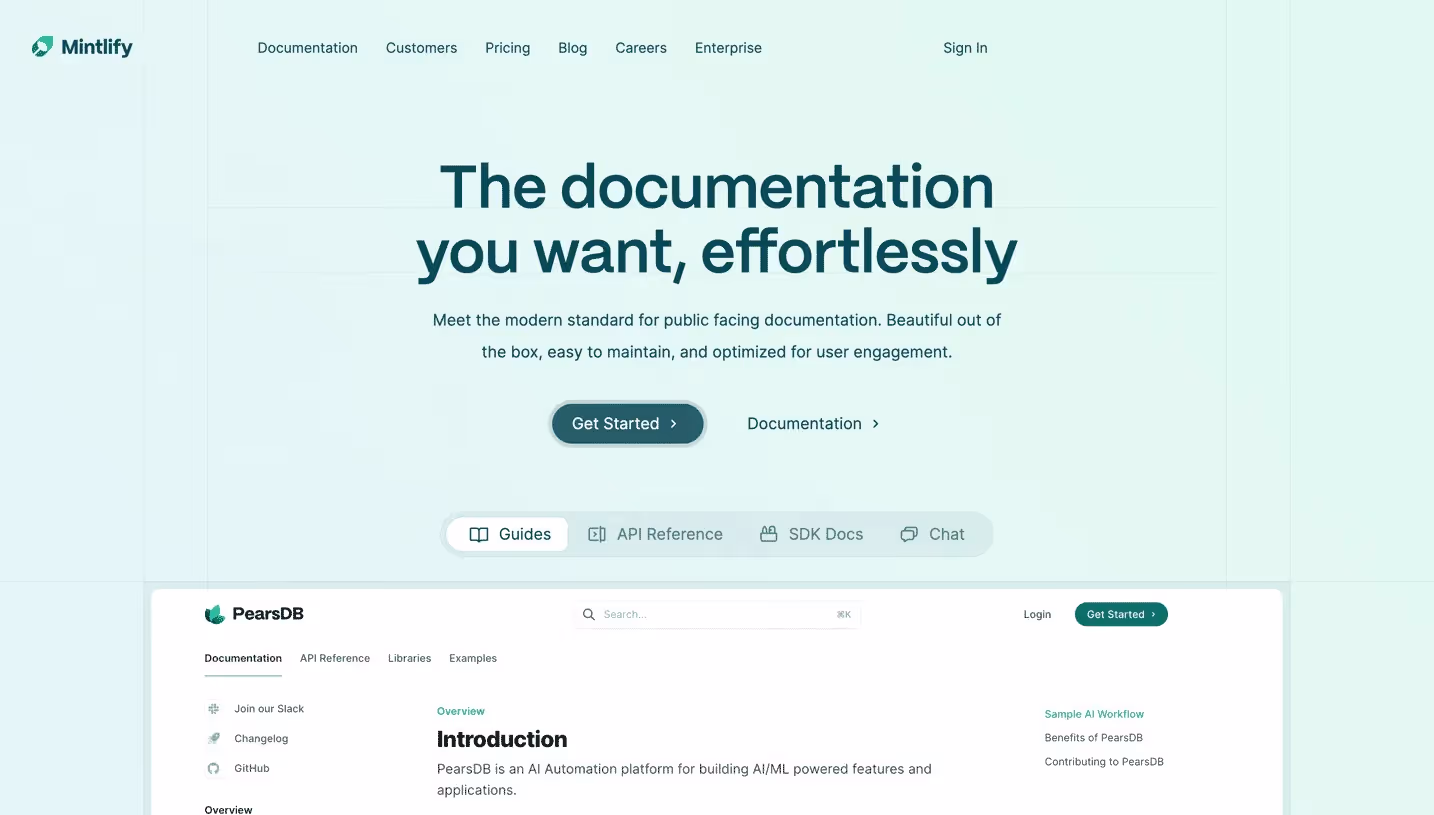 Mintlify Landing Page