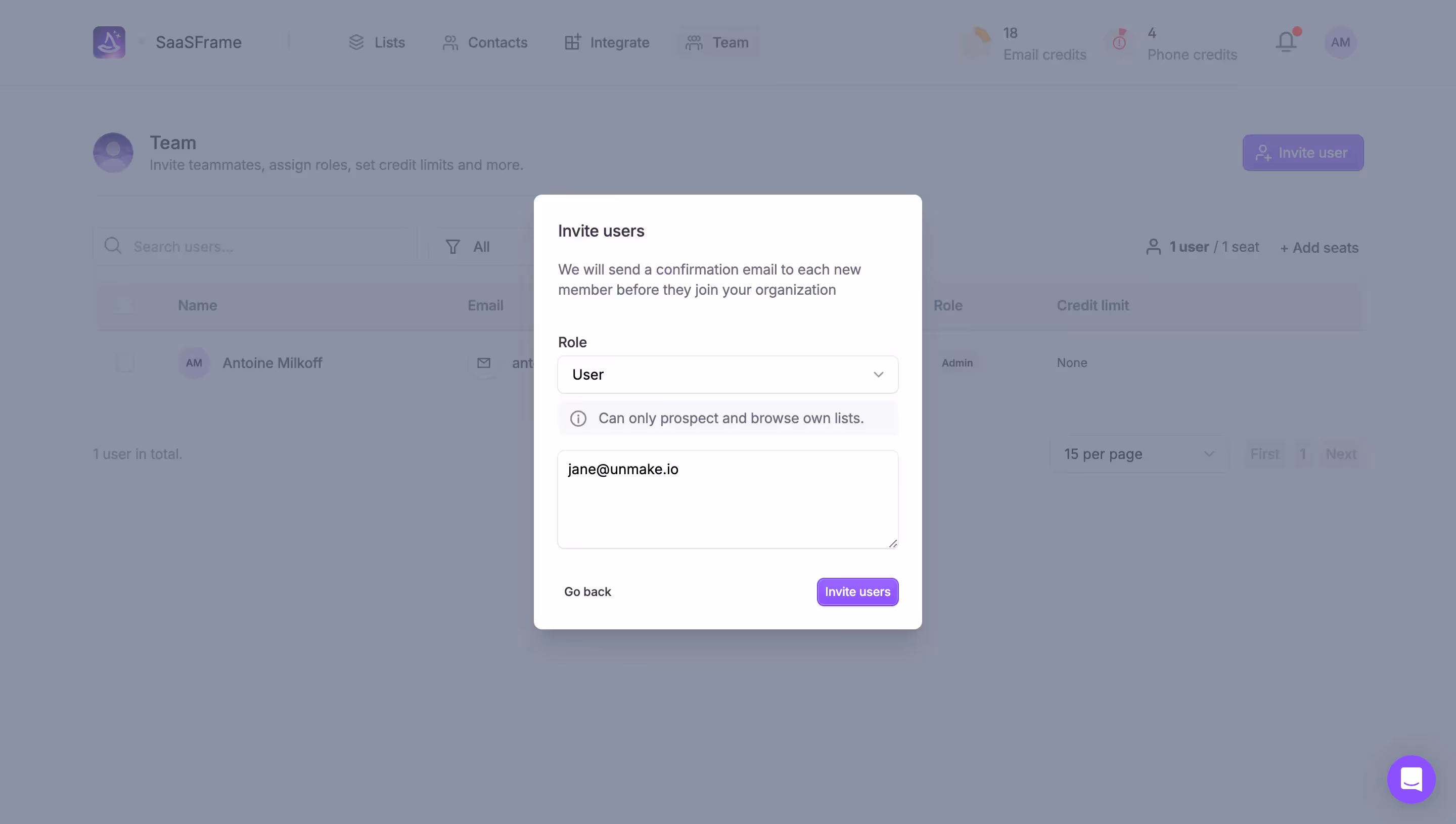 Wiza Invite Team Members