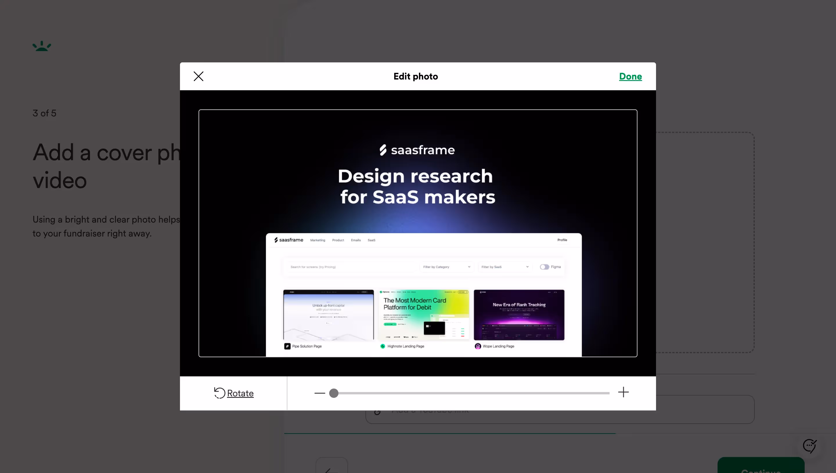 GoFundMe Edit Cover Photo