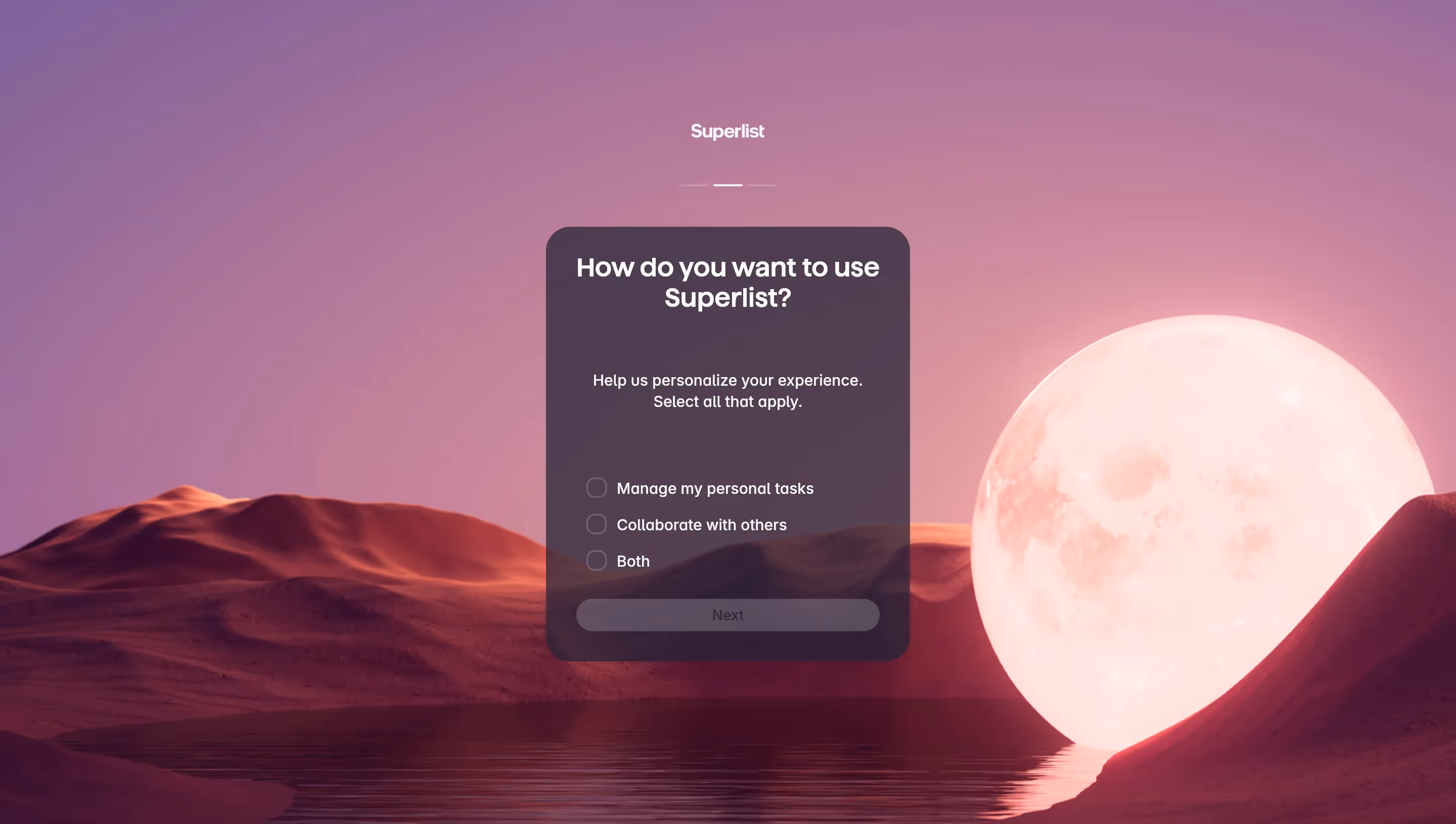 Superlist Account Setup