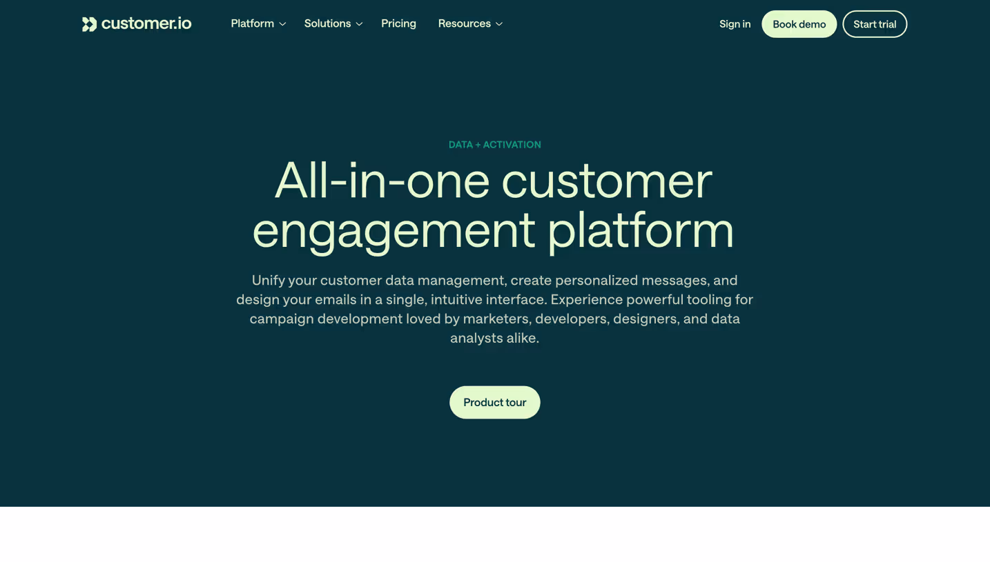 Customer.io Features Page