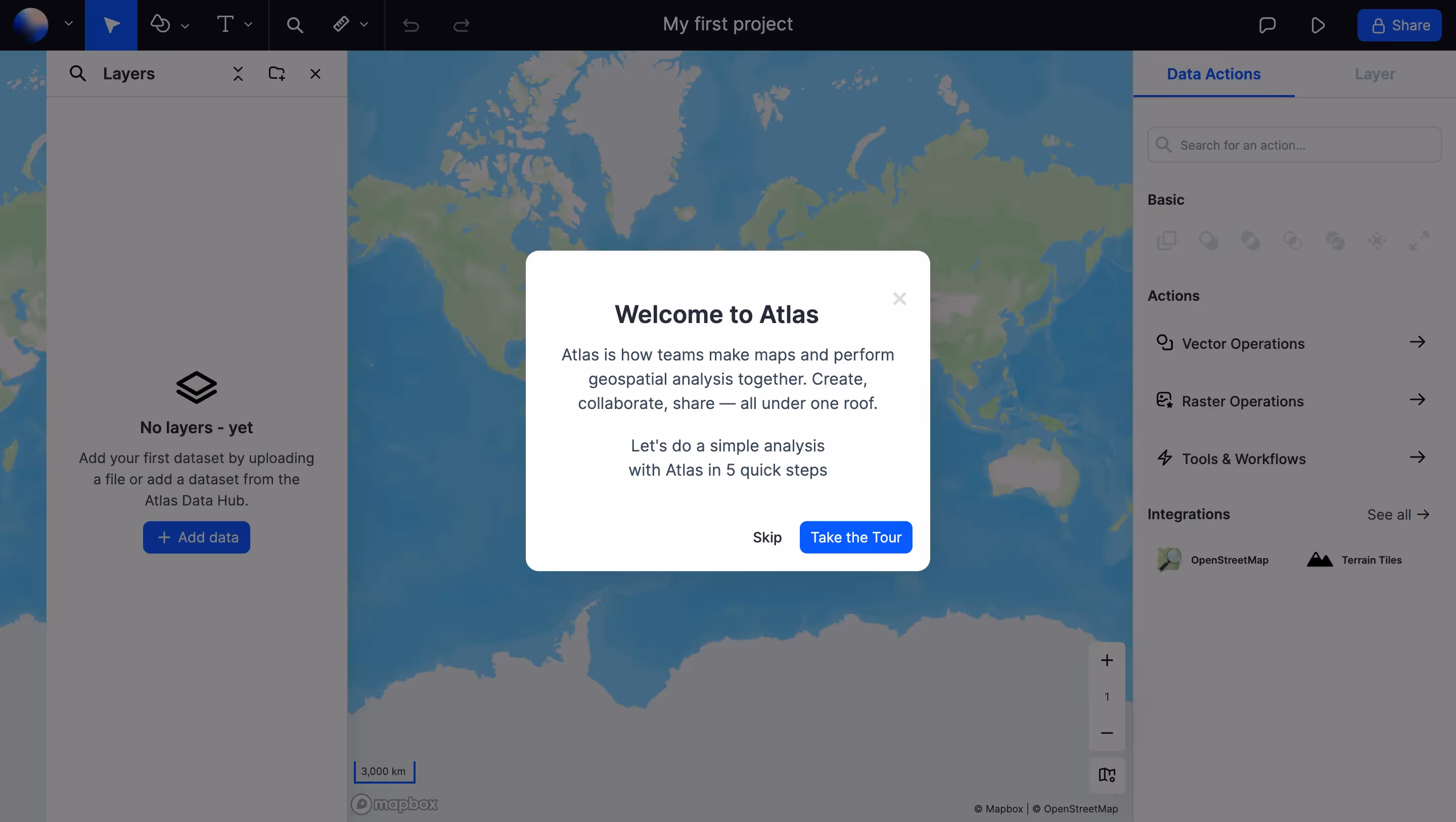 Atlas Welcome Screen