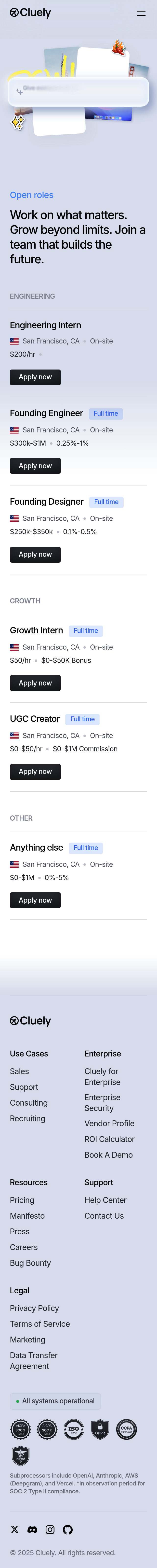 Cluely Careers Page