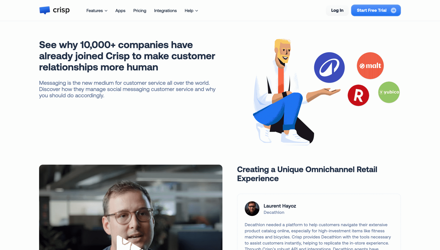 Crisp Customers Page