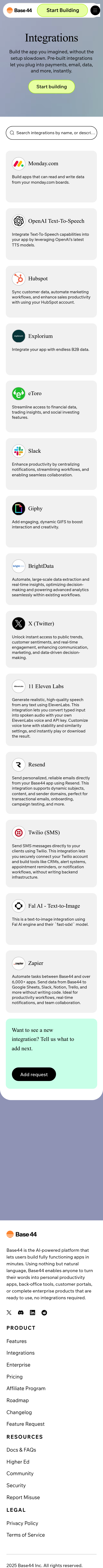 Base44 Integrations Library