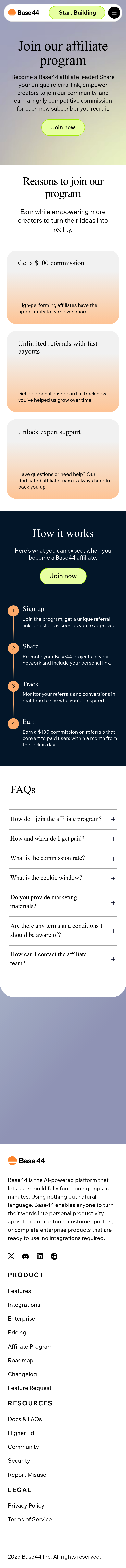Base44 Affiliate Page