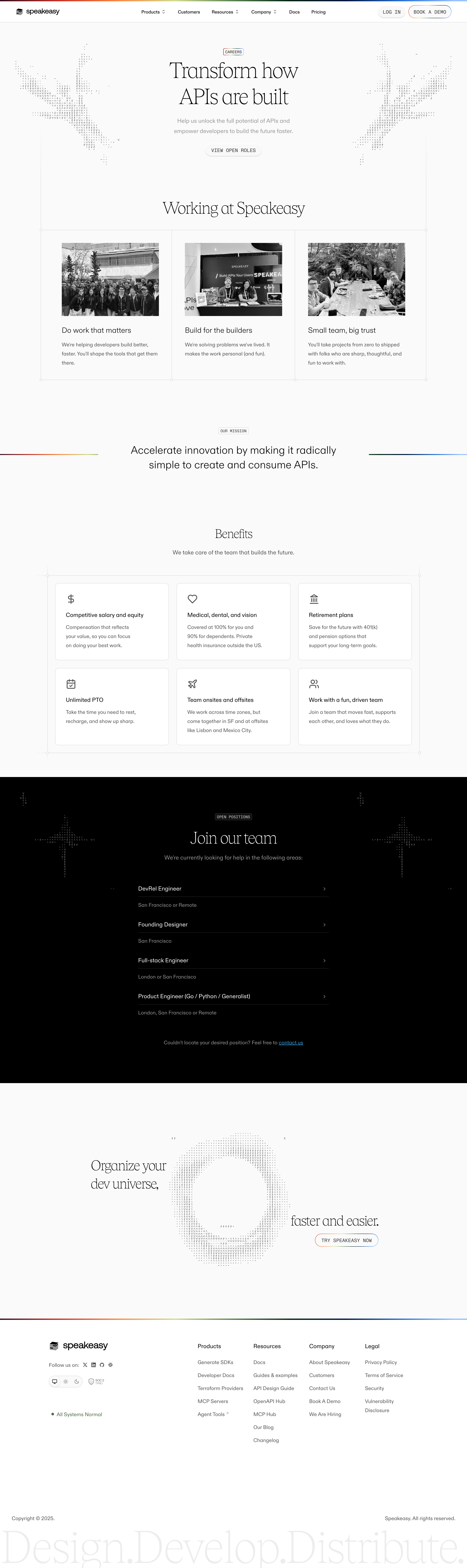 Speakeasy Careers Page