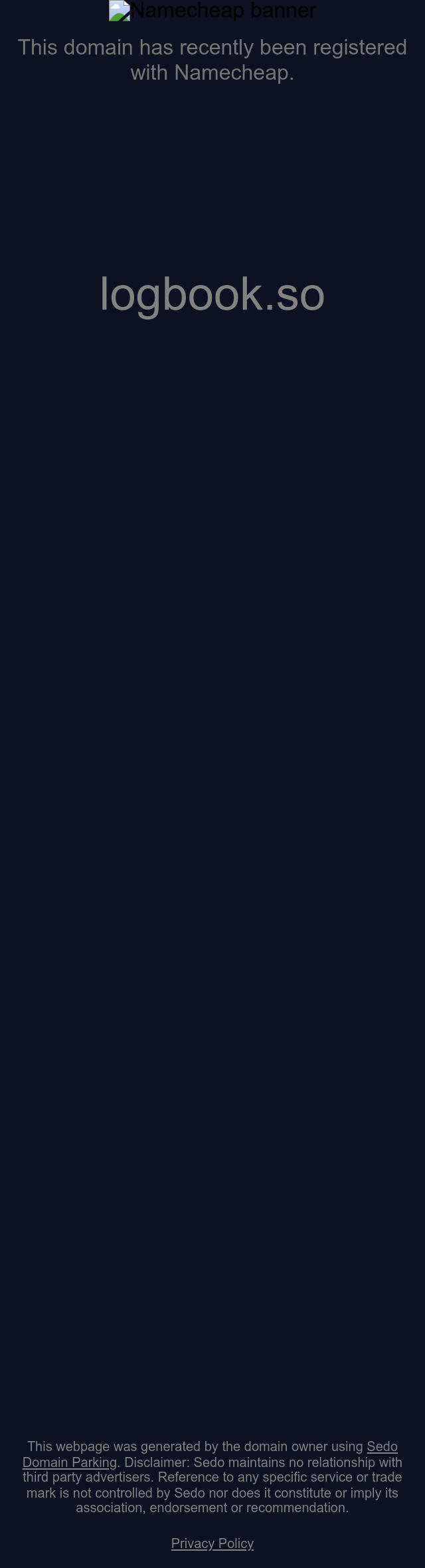 Logbook Landing Page