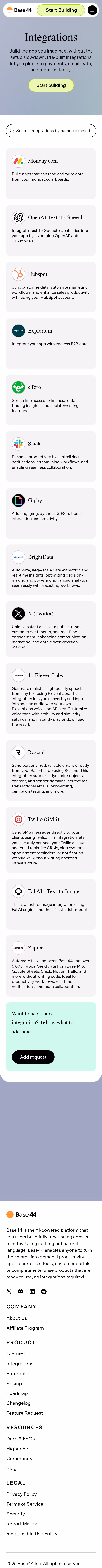 Base44 Integrations Library