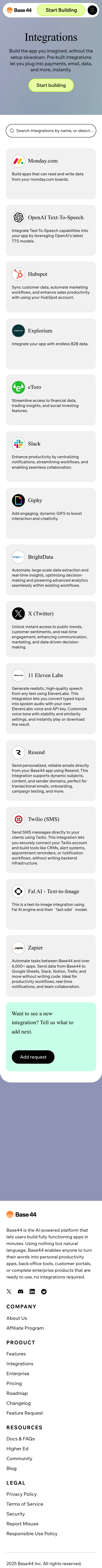 Base44 Integrations Library