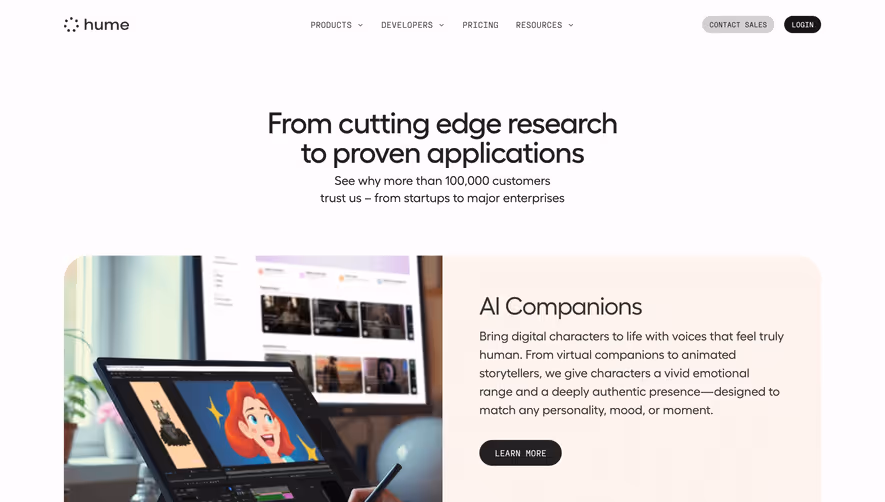 Hume AI Customers Page