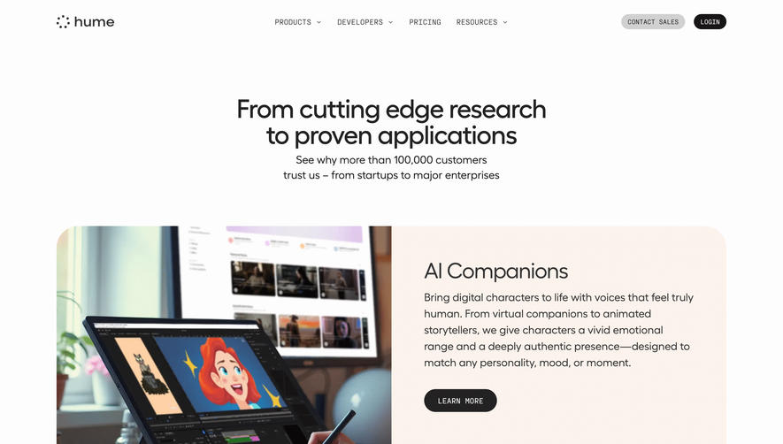 Hume AI Customers Page