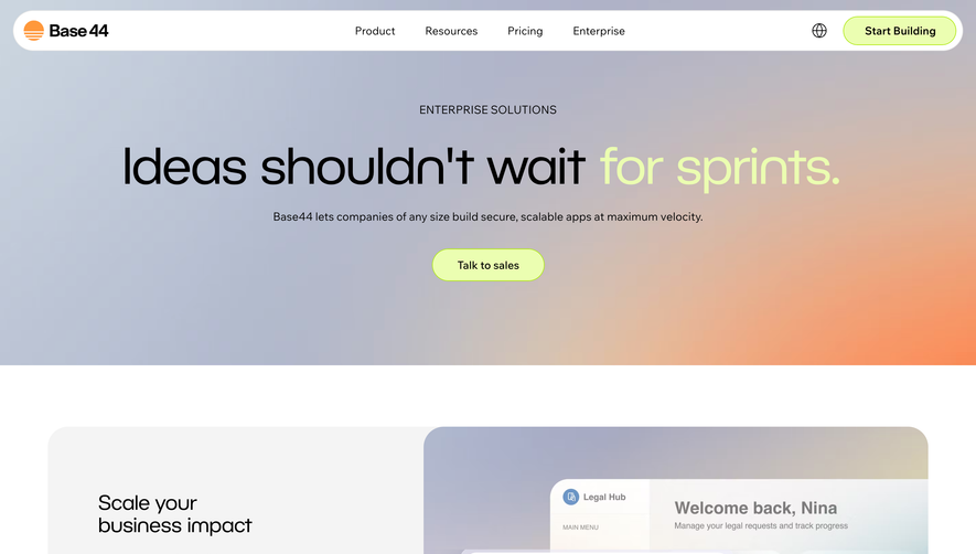 Base44 Enterprise Page