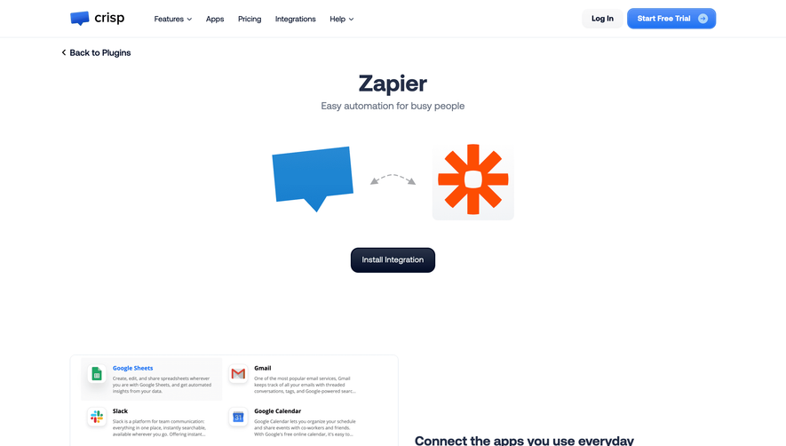 Crisp Integrations Page