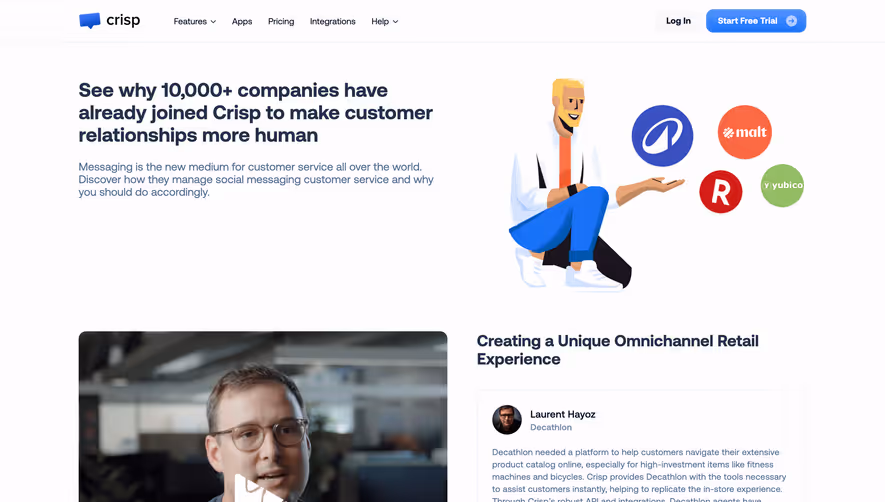 Crisp Customers Page