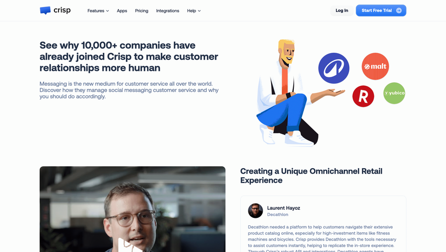 Crisp Customers Page