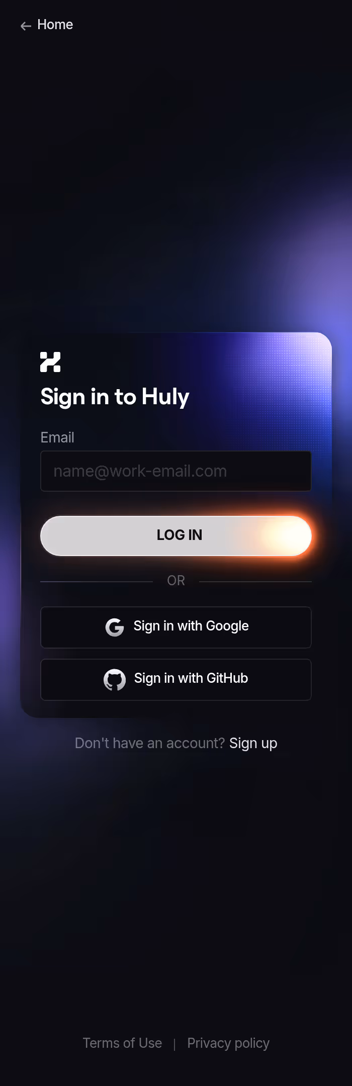 Huly Login