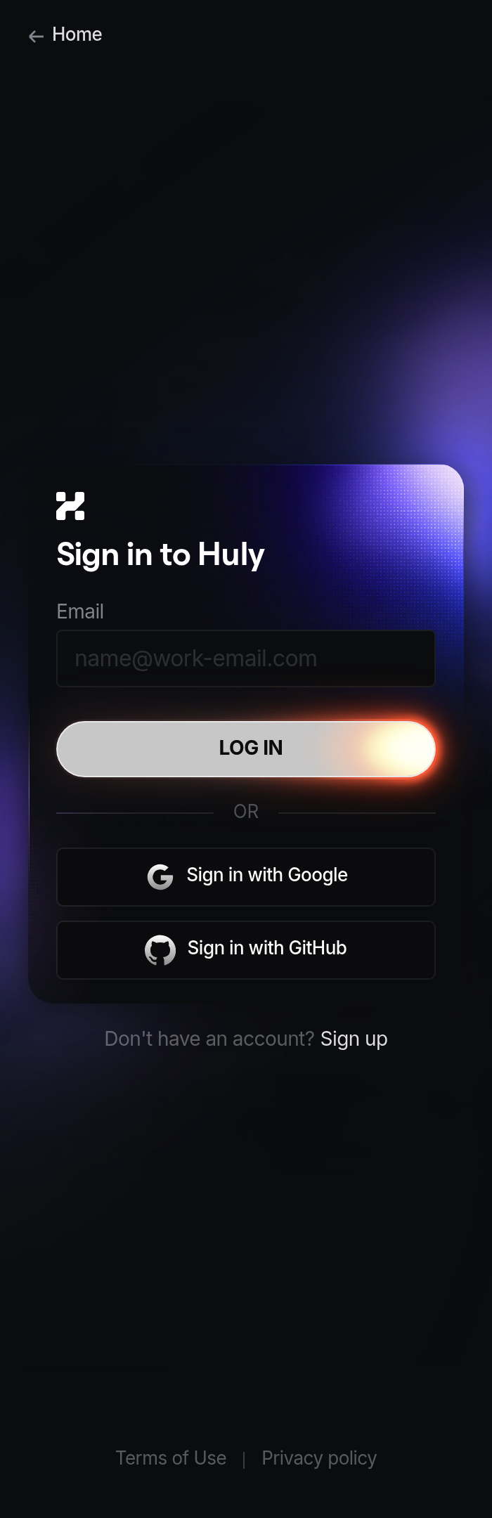Huly Login