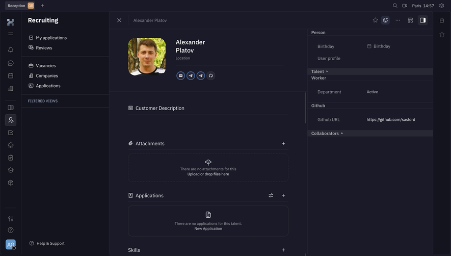 Huly Profile Details