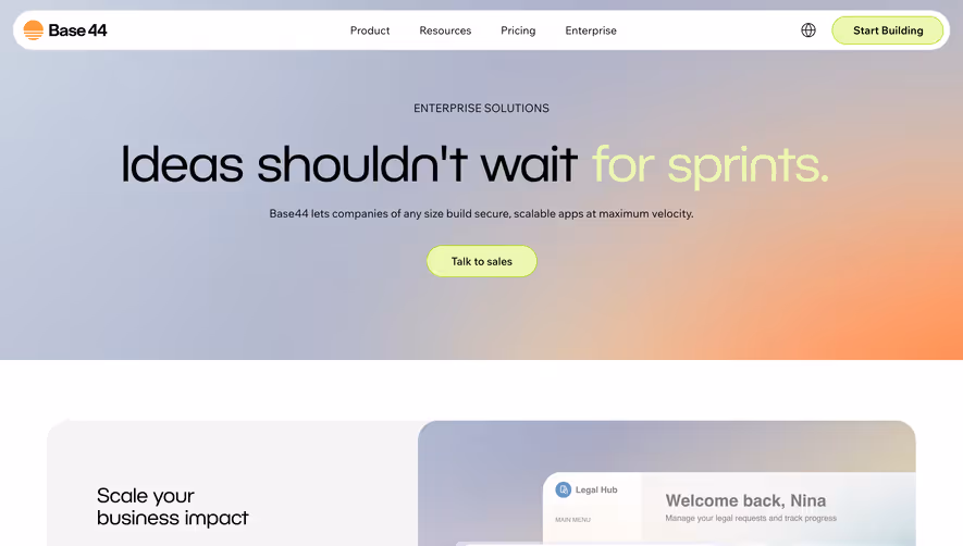 Base44 Enterprise Page