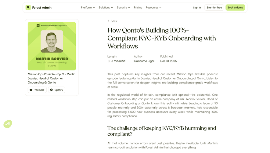 Forest Admin Blog Template