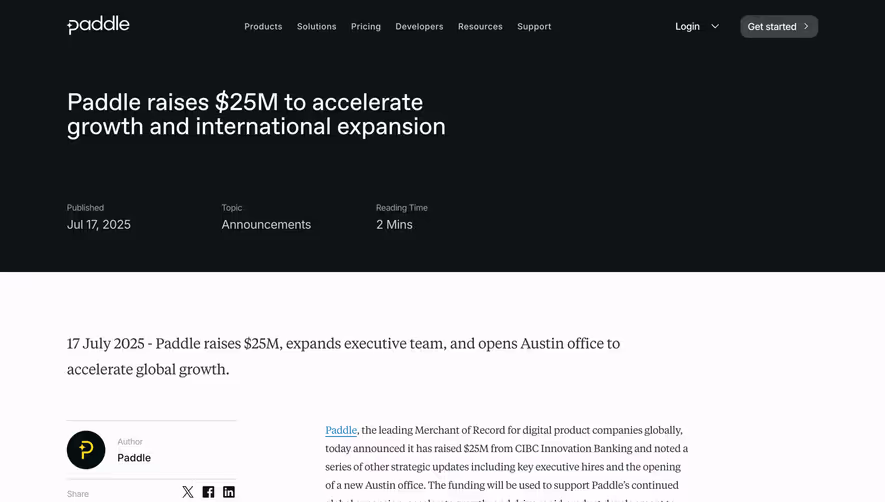 Paddle Blog Template